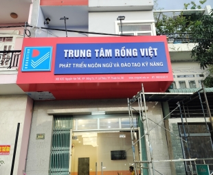 Quảng Cáo Bình Dương | Làm Bảng Quảng  Cáo Ở Bình Dương | bảng hiệu trung tâm ngoại ngữ rồng việt