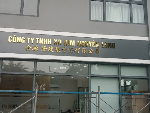 BẢNG ALU CHỮ INOX_CTY XÂY DỰNG KIM LONG
