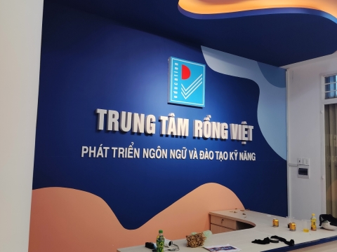 Quảng Cáo Bình Dương | Làm Bảng Quảng  Cáo Ở Bình Dương | bảng hiệu trung tâm ngoại ngữ rồng việt