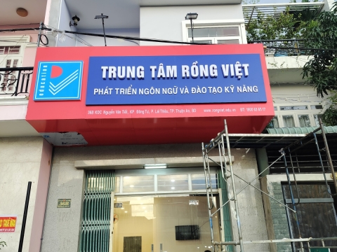 Quảng Cáo Bình Dương | Làm Bảng Quảng  Cáo Ở Bình Dương | bảng hiệu trung tâm ngoại ngữ rồng việt