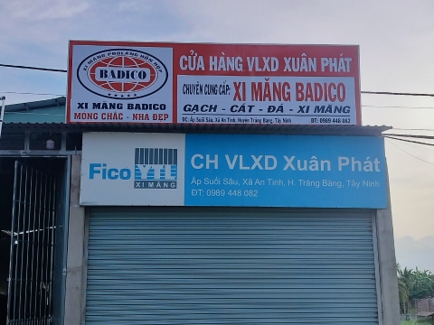 THI CÔNG BẢNG TÔN DECAL, XI MĂNG BADICO